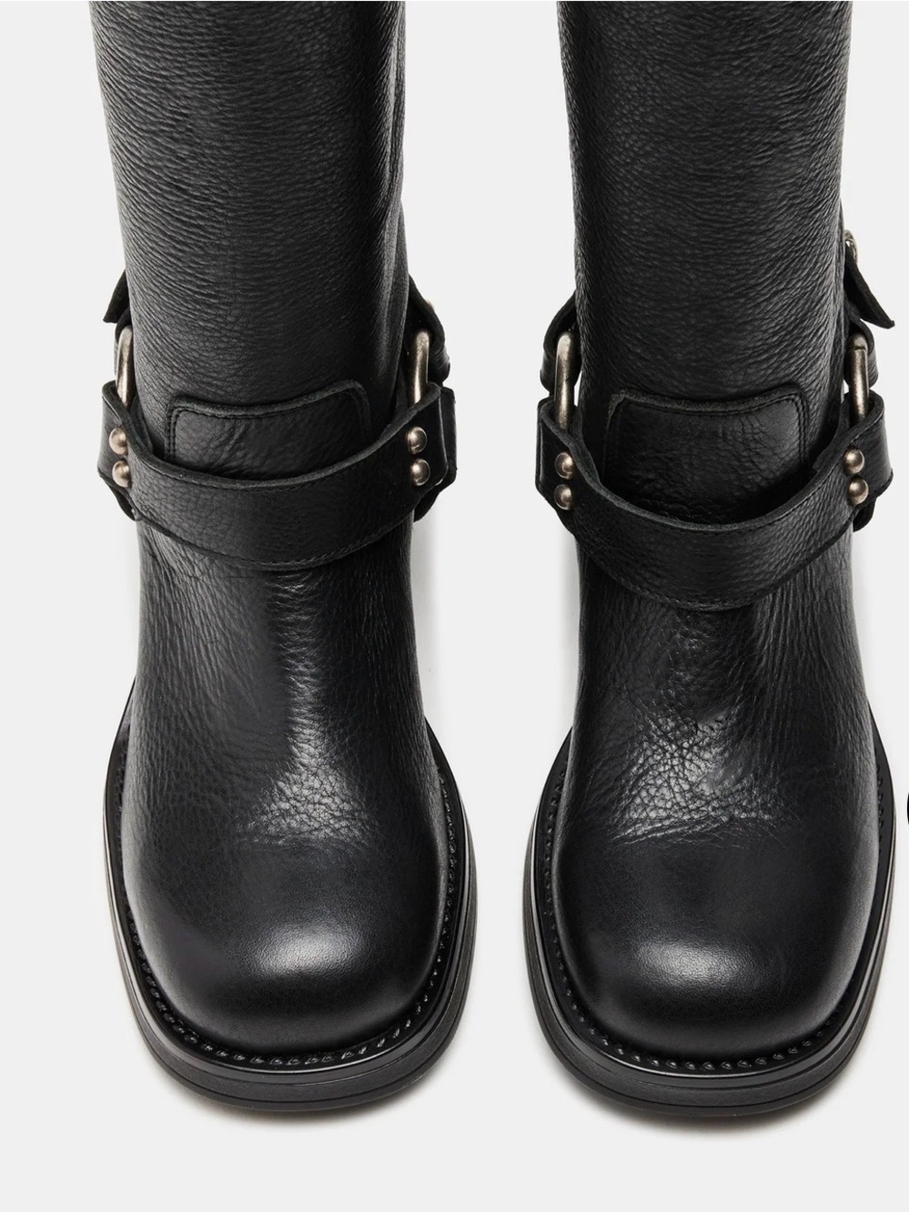 Steve Madden Astor Black Leather Boots